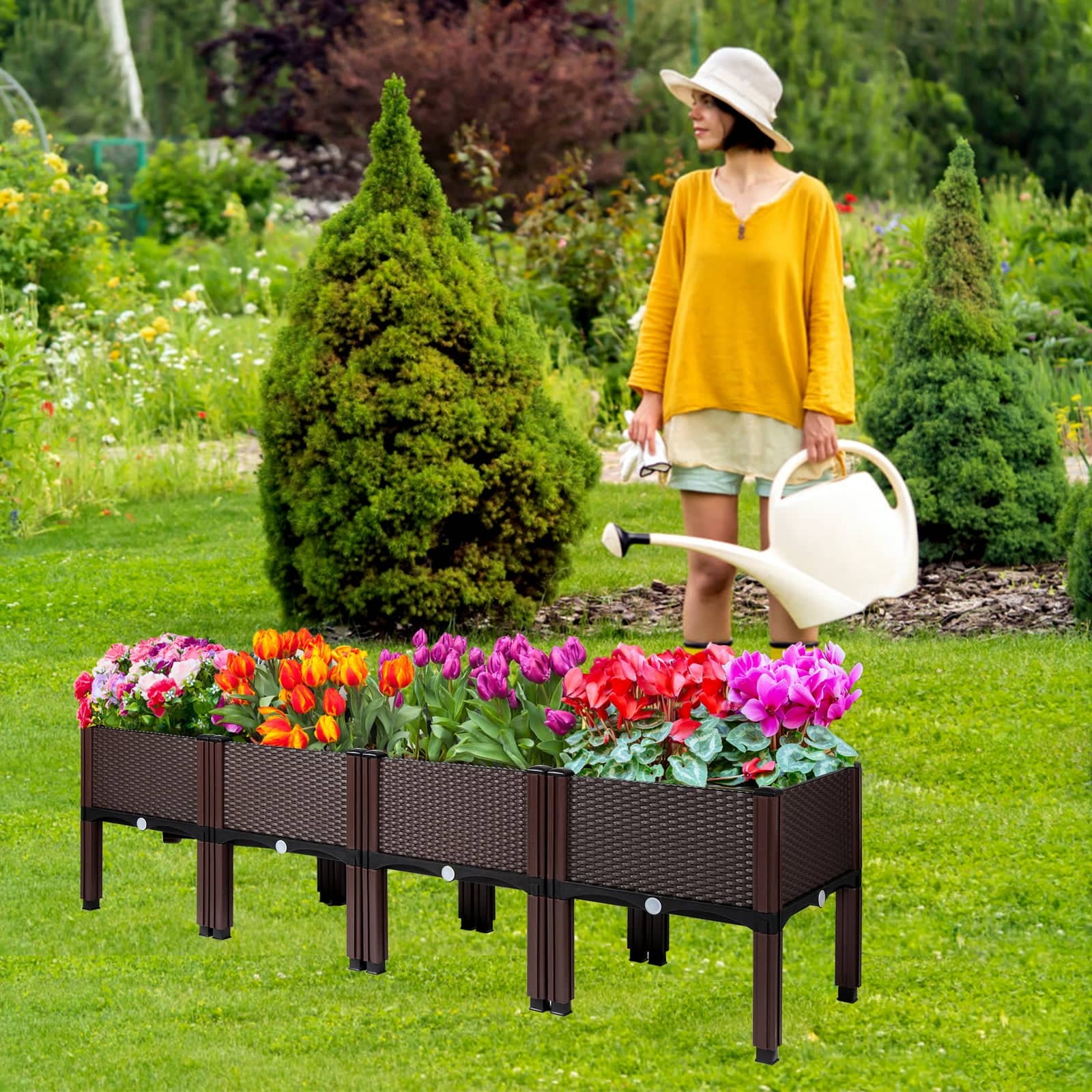 Garden Raised Bed Kit with Legs, 17" H Elevated Planter Box On Sale Bed Bath & Beyond 37515387